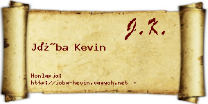 Jóba Kevin névjegykártya